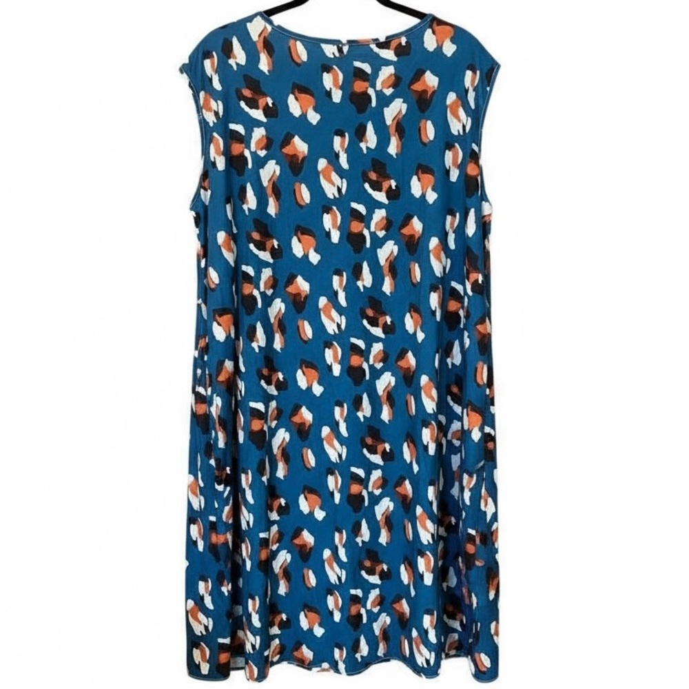 BloomChic Blue‎ Abstract Midi Sleeveless Dress – Size 14/16 (1X) – NWT - Picture 2 of 4